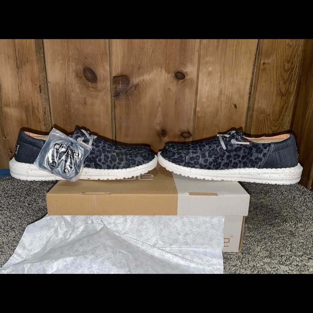 Leopard hey dude shoes